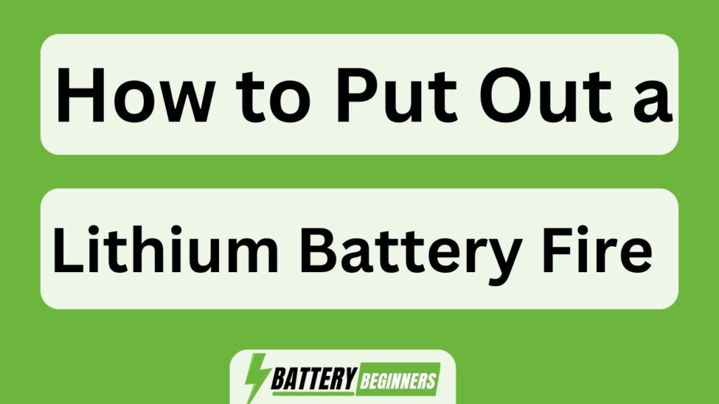 How To Put Out A Lithium Battery Fire