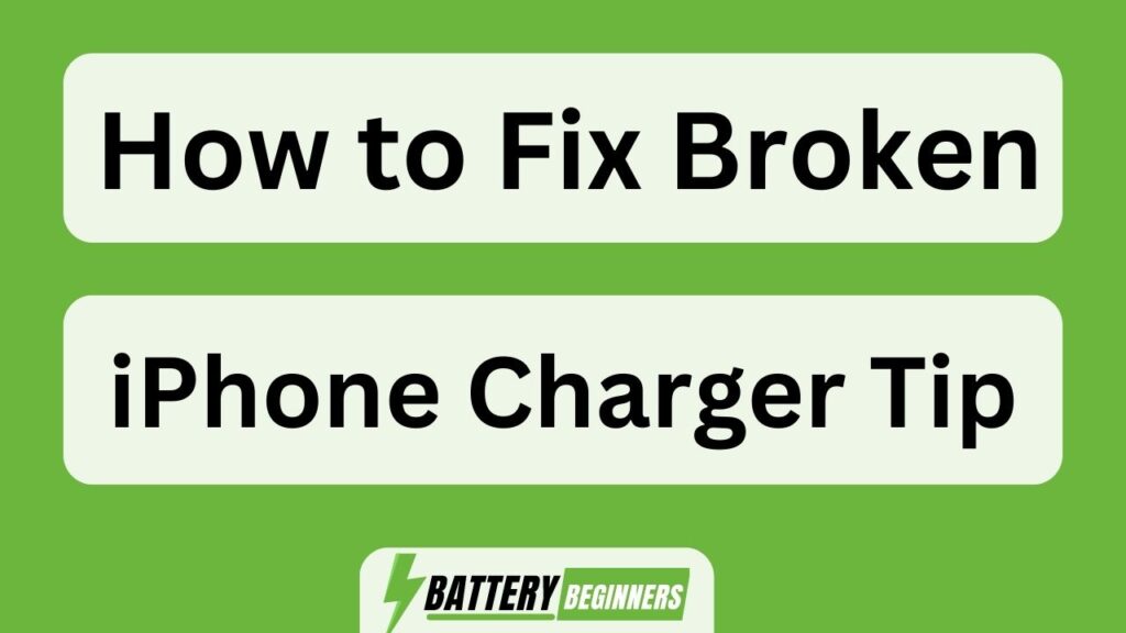 How To Fix Broken Iphone Charger Tip