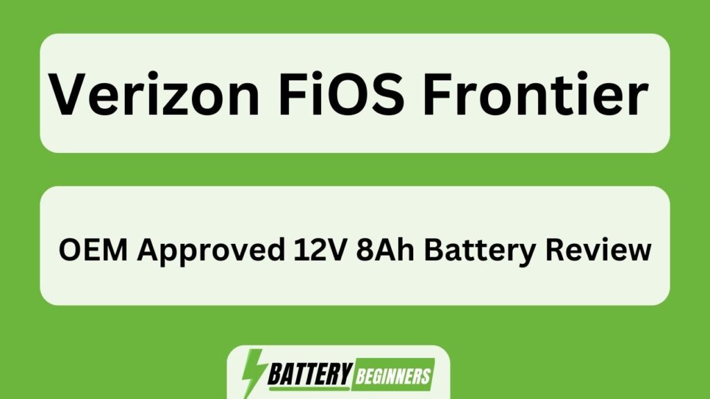 Verizon Fios Frontier Oem Approved 12v 8ah Battery Review